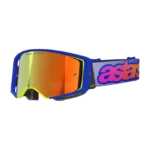 Óculos MX Alpinestars Supertech Vision Vista — Azul/Amarelo com Lente Espelhada Vermelha